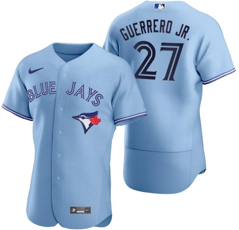 Mens Toronto Blue Jays #27 Vladimir Guerrero Jr.Light Blue Jersey
